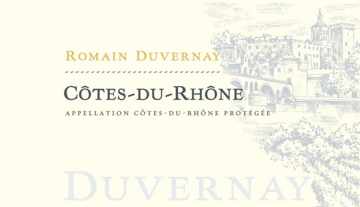 Romain Duvernay Cotes-du-Rhone 2012 Front Label