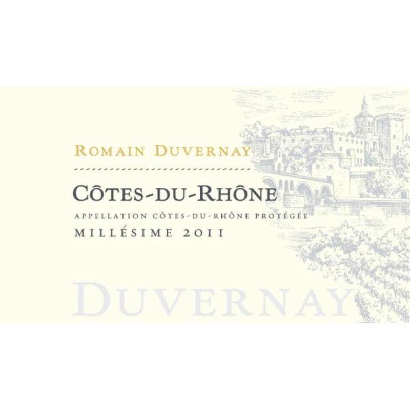 Romain Duvernay Cotes-du-Rhone 2011 Front Label