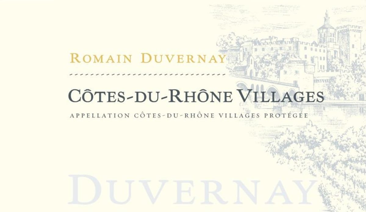 Romain Duvernay Cotes-du-Rhone Villages 2015 Front Label