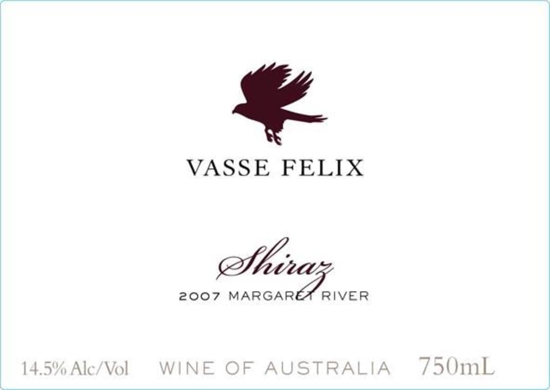 Vasse Felix Shiraz 2007 Front Label