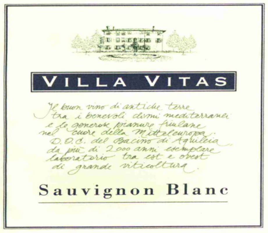 Vitas Villa Vitas Sauvignon Blanc 2015 Front Label