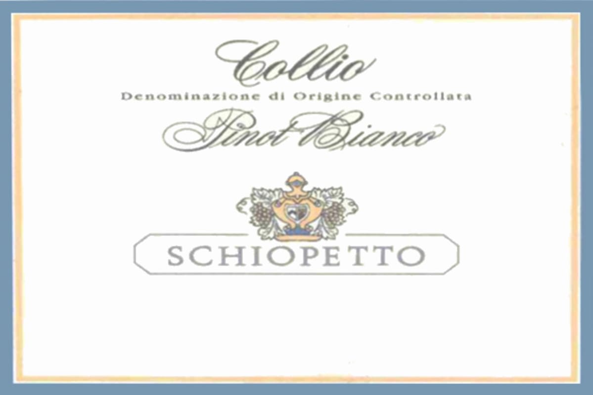 Schiopetto Pinot Bianco 2005 Front Label
