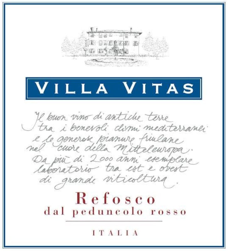 Vitas Villa Vitas Refosco dal Peduncolo Rosso 2013 Front Label