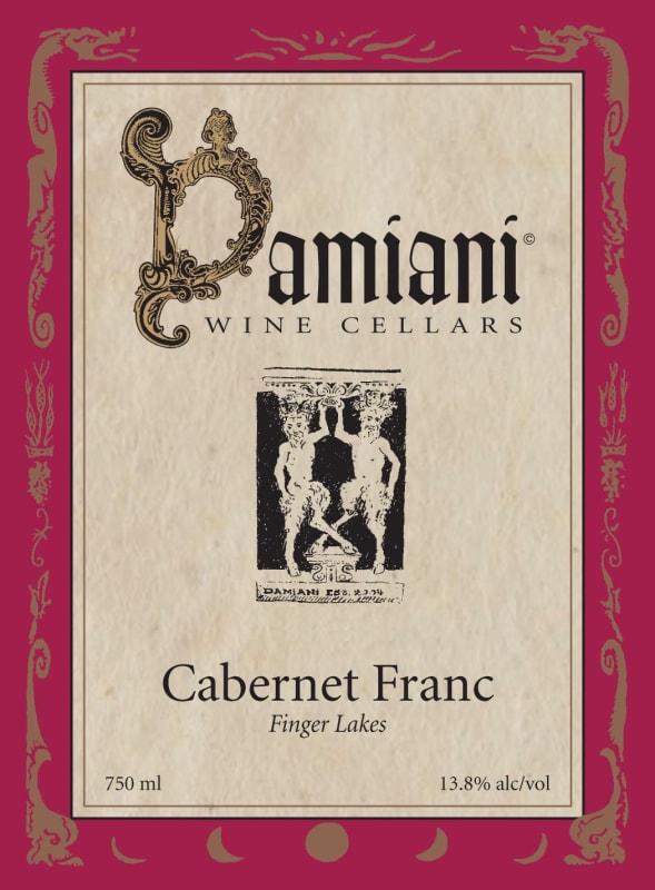 Damiani Wine Cellars Cabernet Franc 2014 Front Label