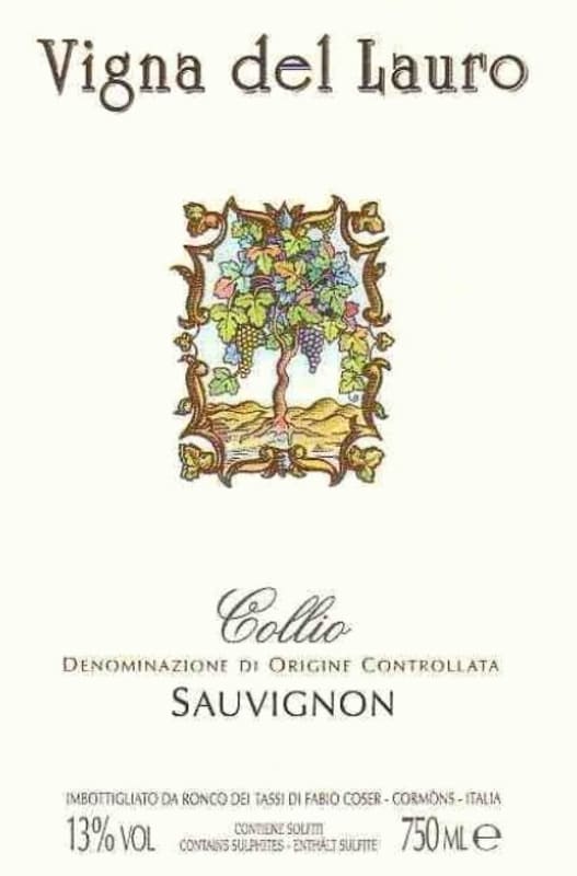 Ronco dei Tassi Collio Vigna del Lauro Sauvignon 2014 Front Label