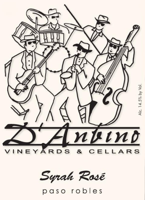 D'Anbino Vineyards & Cellars Cellars Syrah Rose 2013 Front Label