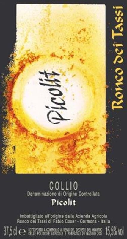 Ronco dei Tassi Collio Picolit 2009 Front Label