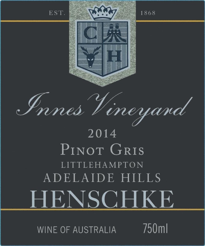 Henschke Innes Vineyard Littlehampton Pinot Gris 2014 Front Label