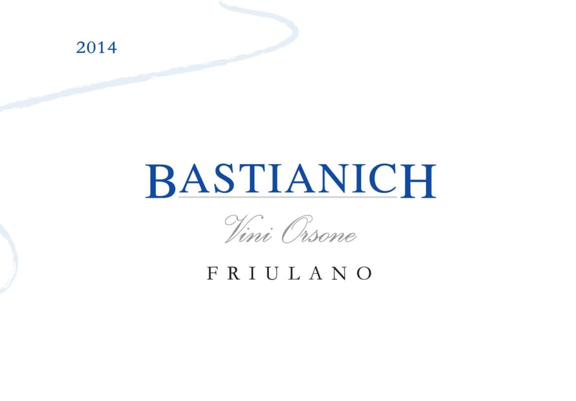 Bastianich Vini Orsone Friulano 2014 Front Label