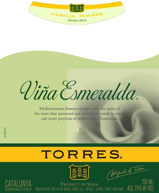 Torres Vina Esmeralda 2014 Front Label