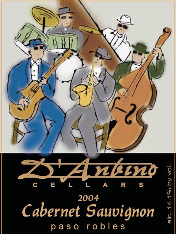 D'Anbino Vineyards & Cellars Cabernet Sauvignon 2004 Front Label