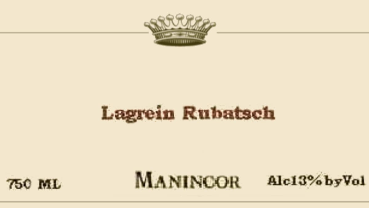 Manincor Alto Adige Rubatsch Lagrein 2011 Front Label