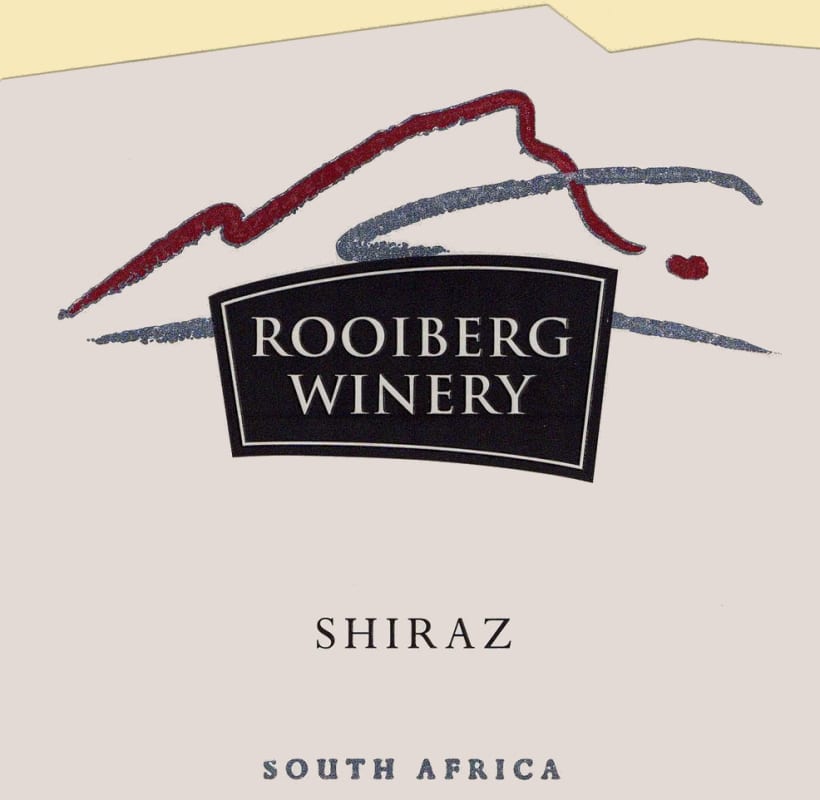 Rooiberg Winery Shiraz 2010 Front Label