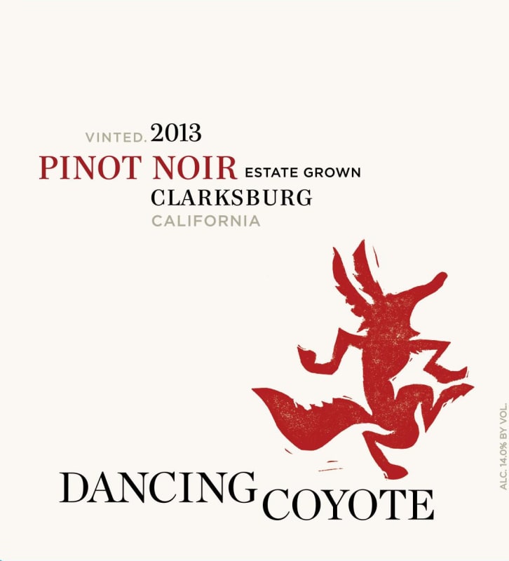Dancing Coyote Pinot Noir 2013 Front Label