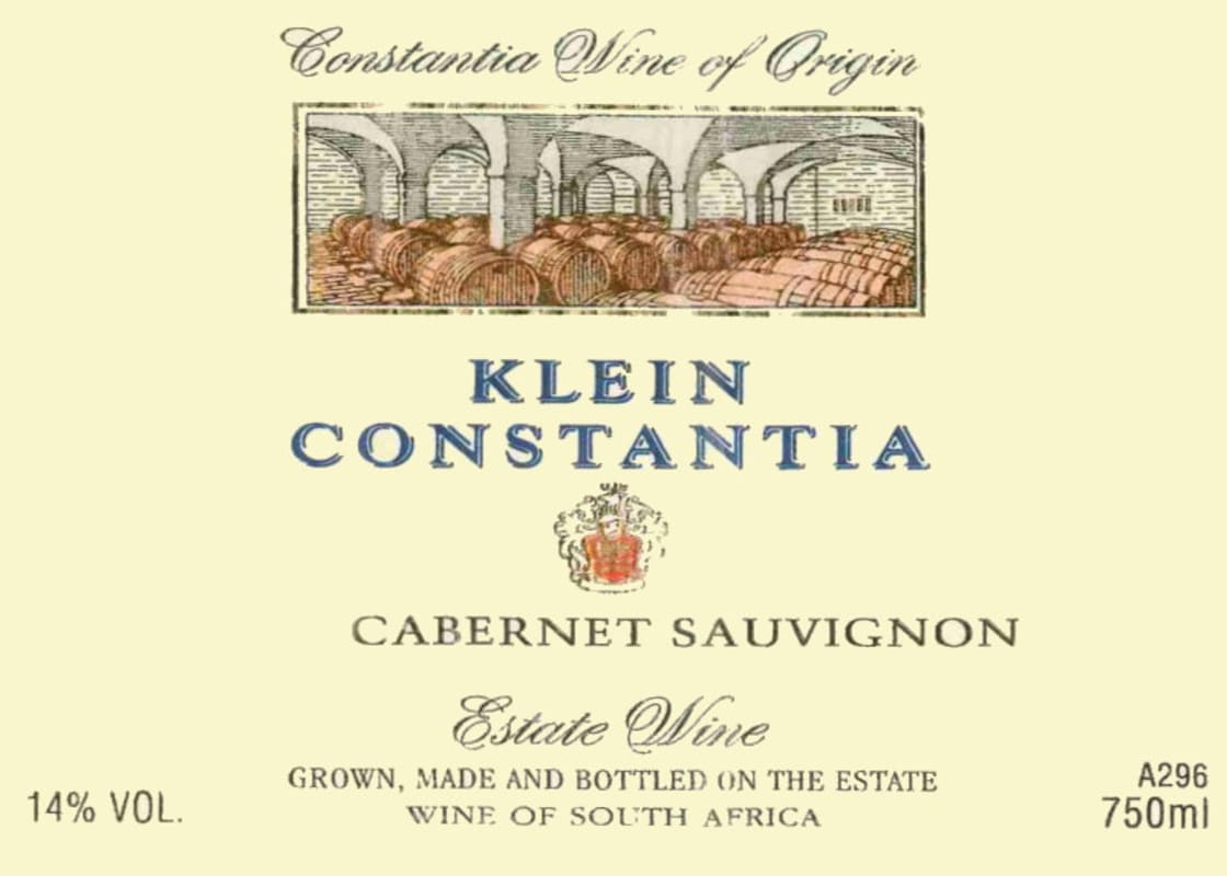 Klein Constantia Cabernet Sauvignon 2008 Front Label
