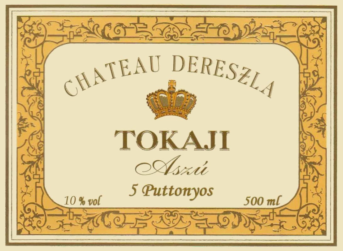 Chateau Dereszla Tokaji Aszu 5 Puttonyos 2009 Front Label