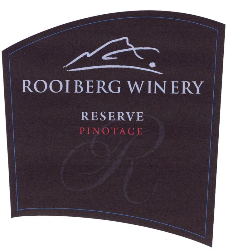 Rooiberg Winery Reserve Pinotage 2012 Front Label