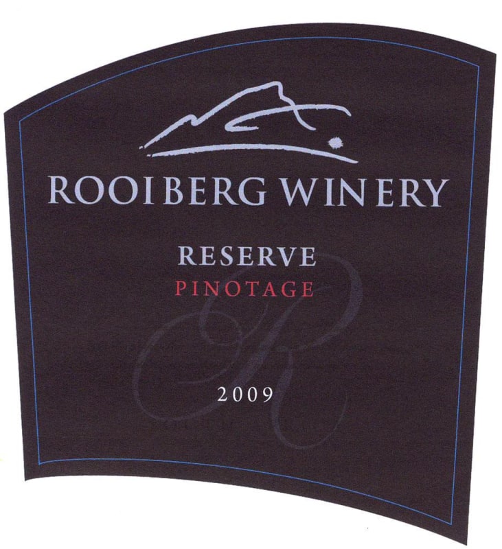 Rooiberg Winery Reserve Pinotage 2009 Front Label