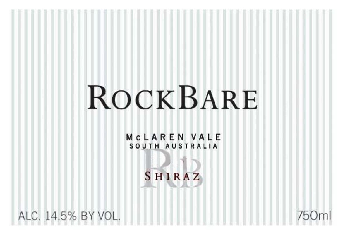 RockBare Shiraz 2014 Front Label