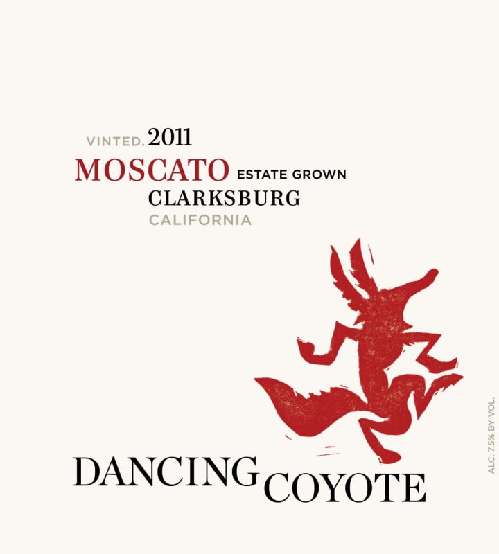 Dancing Coyote Moscato 2011 Front Label