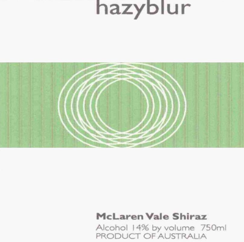 Hazyblur McLaren Vale Shiraz 2005 Front Label