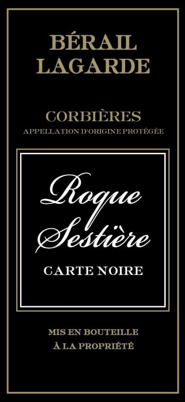 Roque Sestiere Carte Noire Blanc 2015 Front Label