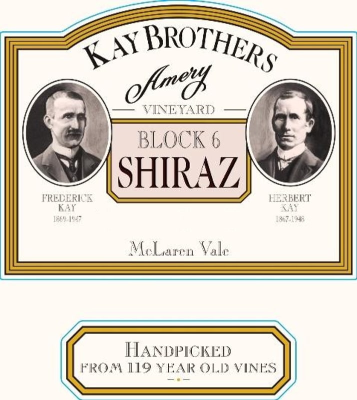 Kay Brothers Block 6 Shiraz 2012 Front Label
