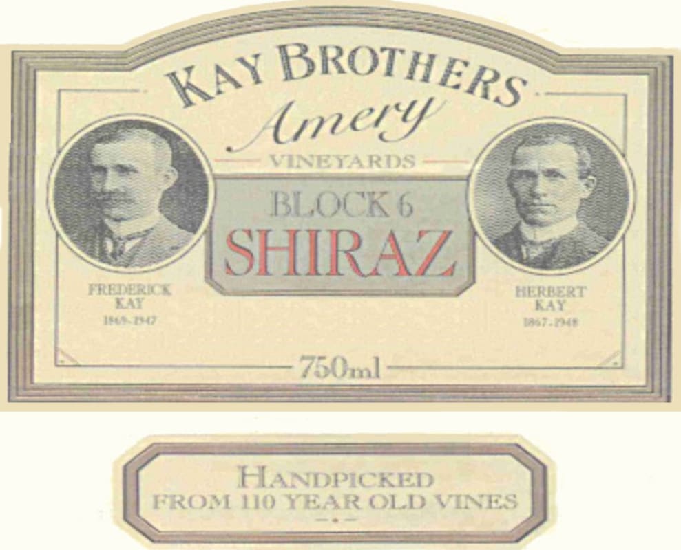 Kay Brothers Block 6 Shiraz 2007 Front Label