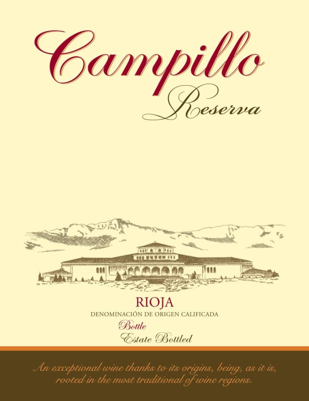 Bodegas Campillo Rioja Reserva 2010 Front Label