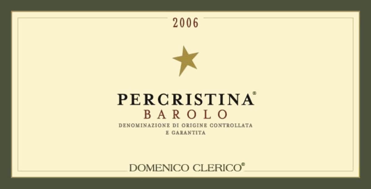 Domenico Clerico Barolo Percristina 2006 Front Label