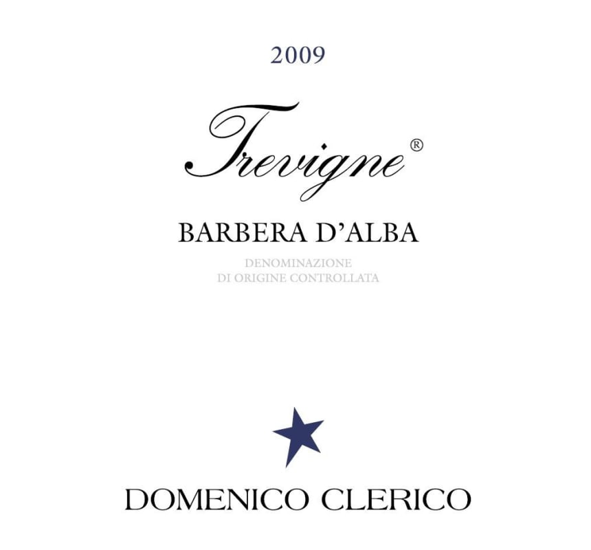 Domenico Clerico Barbera d'Alba Trevigne 2009 Front Label