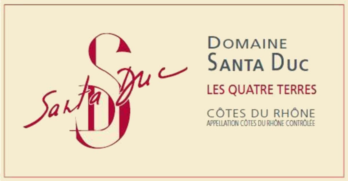 Domaine Santa Duc Cotes du Rhone Les Quatre Terres 2012 Front Label
