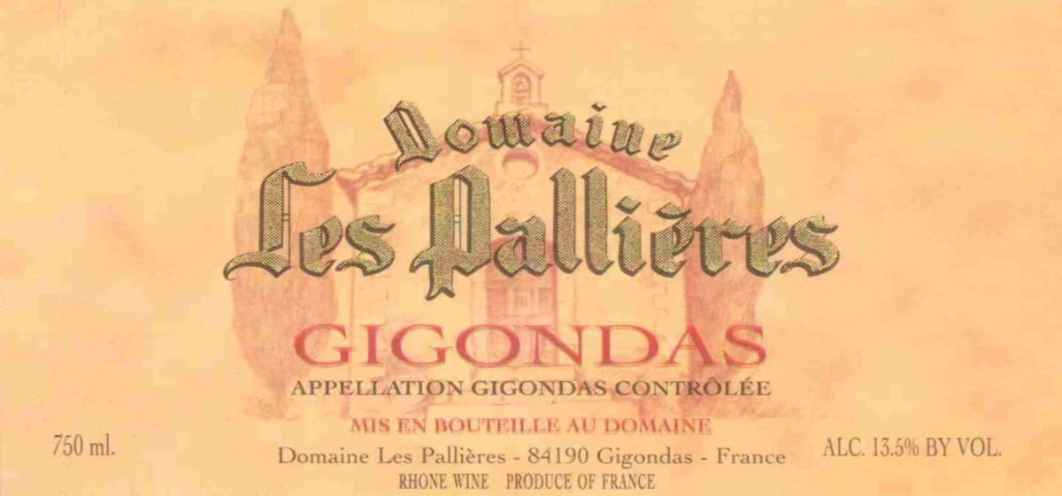 Domaine les Pallieres Gigondas 2004 Front Label