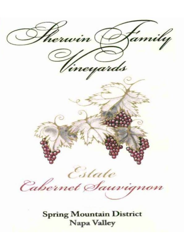 Sherwin Family Vineyards Spring Mountain District Estate Cabernet Sauvignon 2010 Front Label