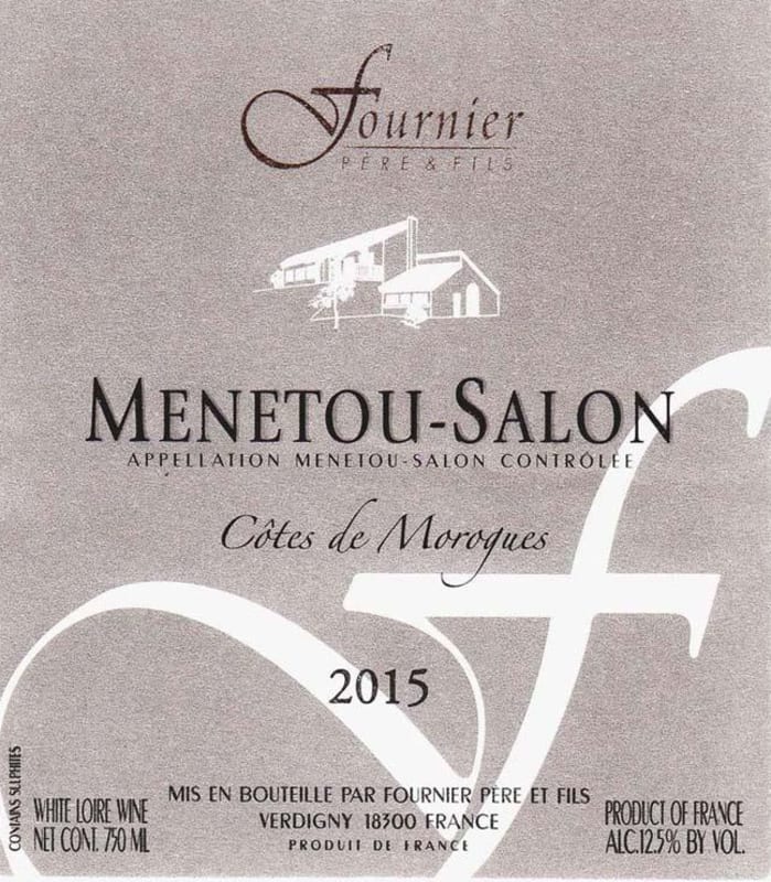 Domaine Fournier Menetou-Salon 2015 Front Label