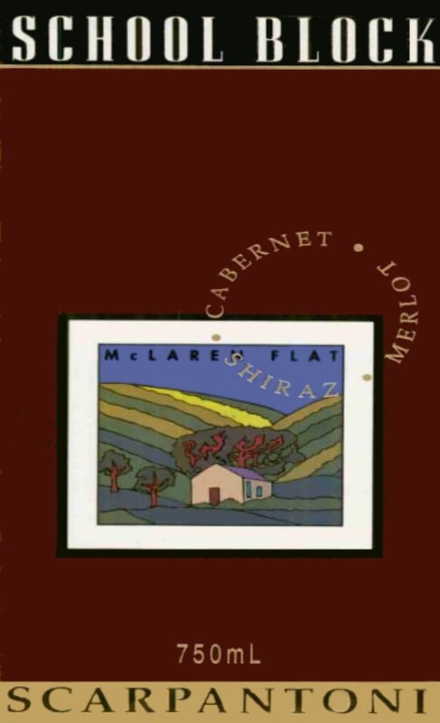 Scarpantoni School Block Red 2004 Front Label