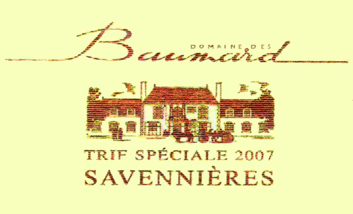Domaine des Baumard Trie Speciale Savennieres 2007 Front Label