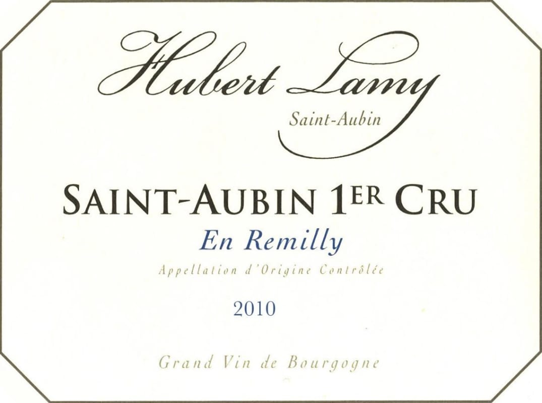 Hubert Lamy Saint-Aubin En Remilly Premier Cru 2010 Front Label