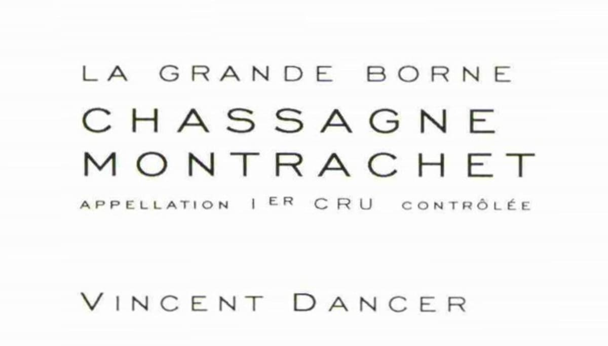 Vincent Dancer Chassagne-Montrachet La Grande Borne Premier Cru 2010 Front Label