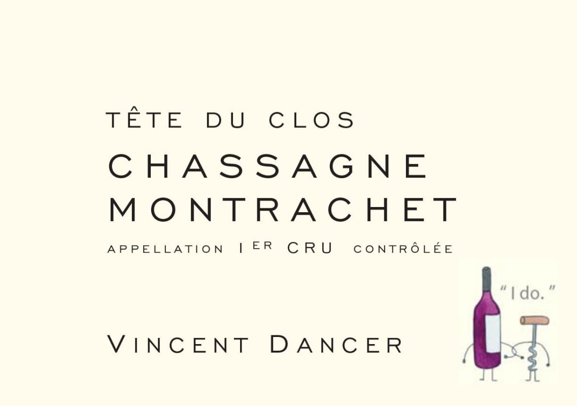 Vincent Dancer Chassagne Montrachet Tete Du Clos Premier Cru 2014 Front Label