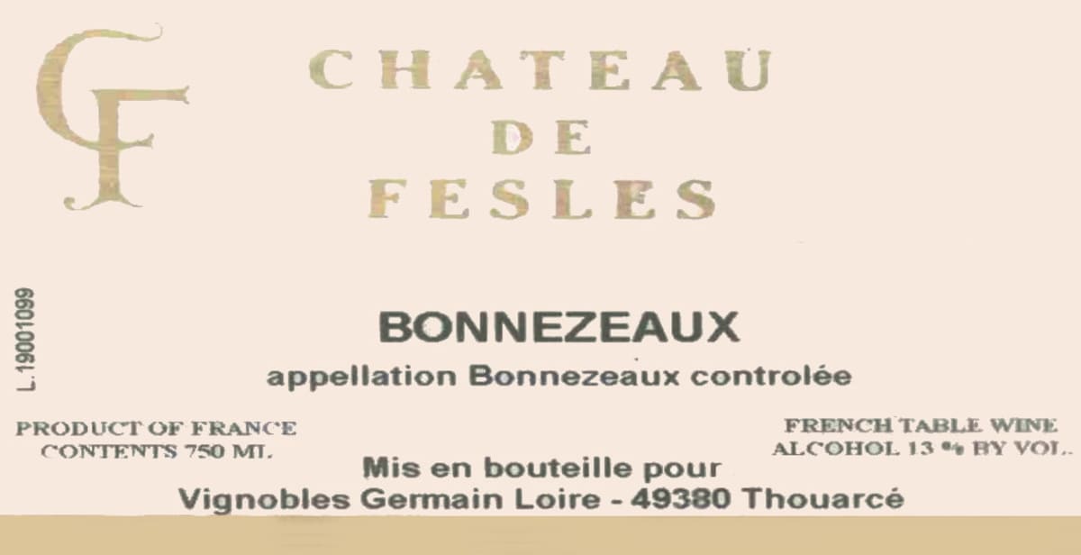 Chateau de Fesles Bonnezeaux 2003 Front Label