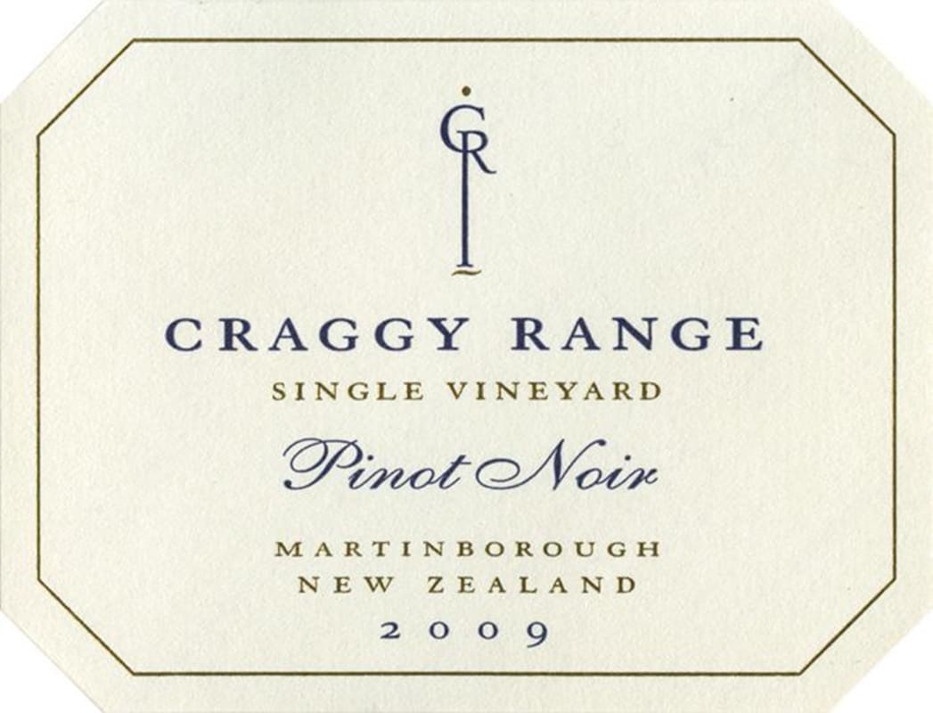 Craggy Range Winery Te Muna Road Vineyard Pinot Noir 2009 Front Label