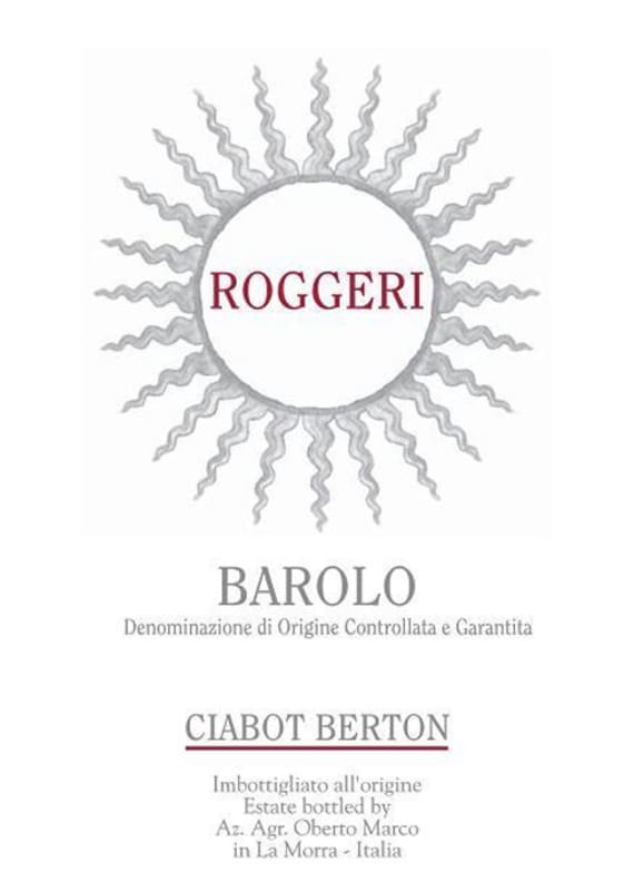 Ciabot Berton Barolo Roggeri 2009 Front Label
