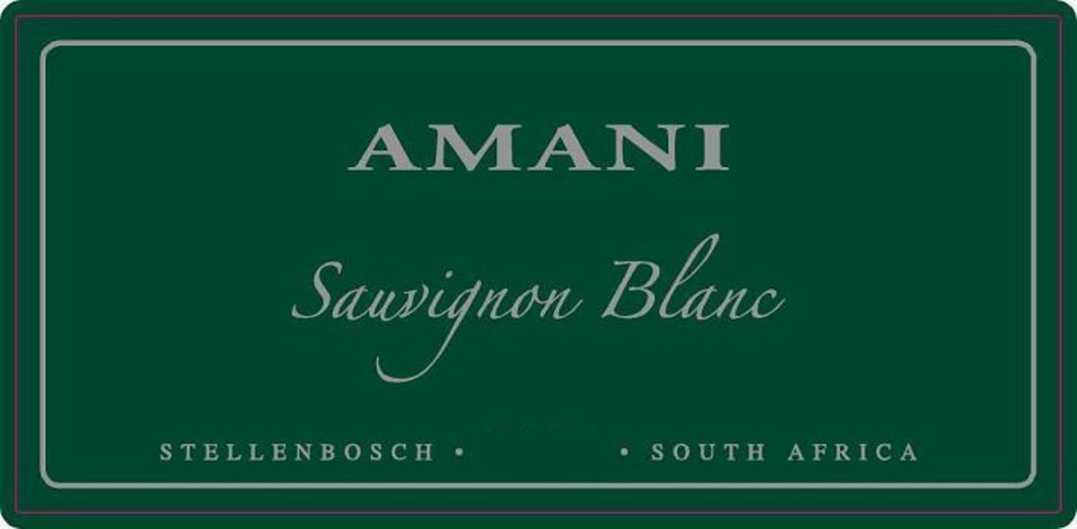 Amani Sauvignon Blanc Stellenbosch 2012 Front Label