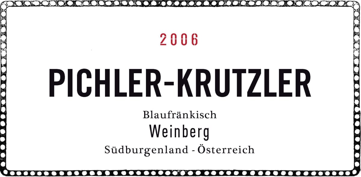 Pichler-Krutzler Weinberg Blaufrankisch 2006 Front Label