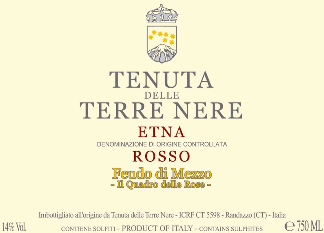 Tenuta delle Terre Nere Etna Rosso Feudo di Mezzo 2010 Front Label