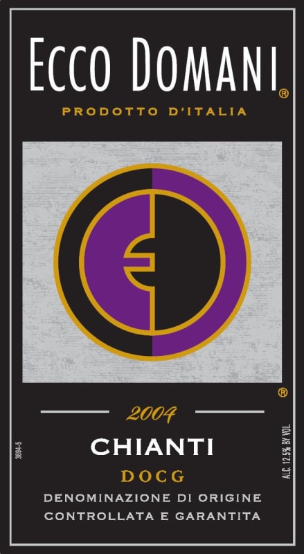 Ecco Domani Chianti 2004 Front Label