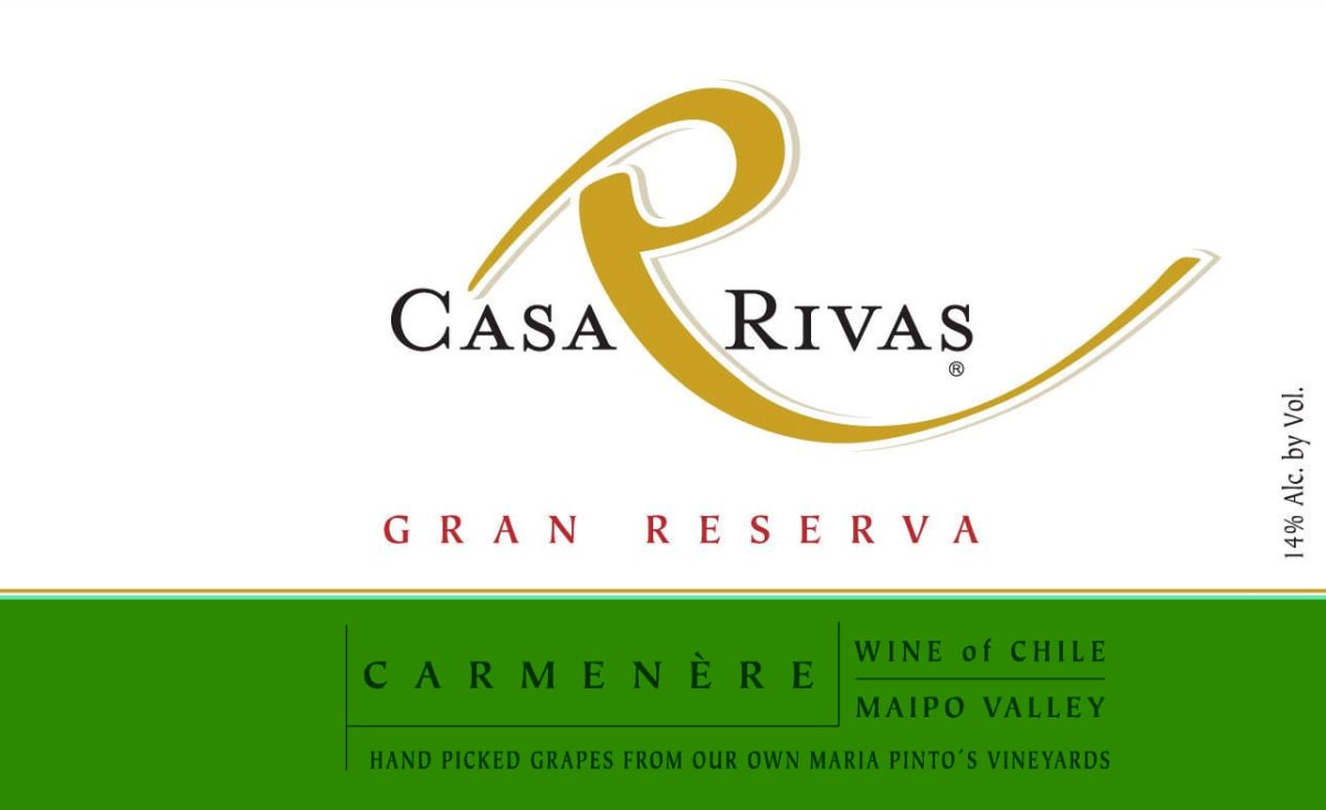 Casa Rivas Gran Reserva Carmenere 2008 Front Label