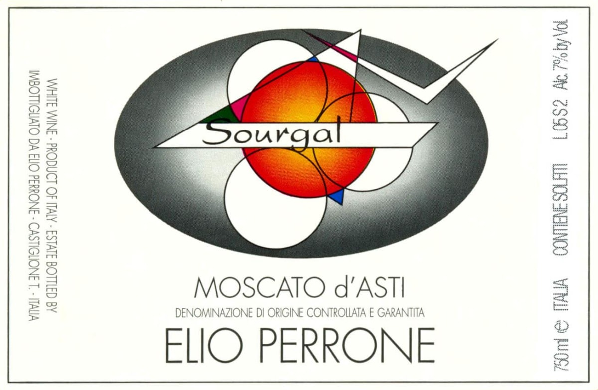 Elio Perrone Moscato d'Asti Sourgal 2013 Front Label