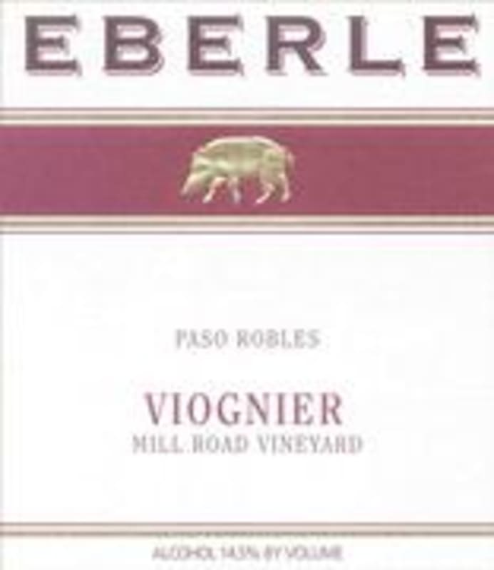 Eberle Mill Road Vineyard Viognier 2000 Front Label